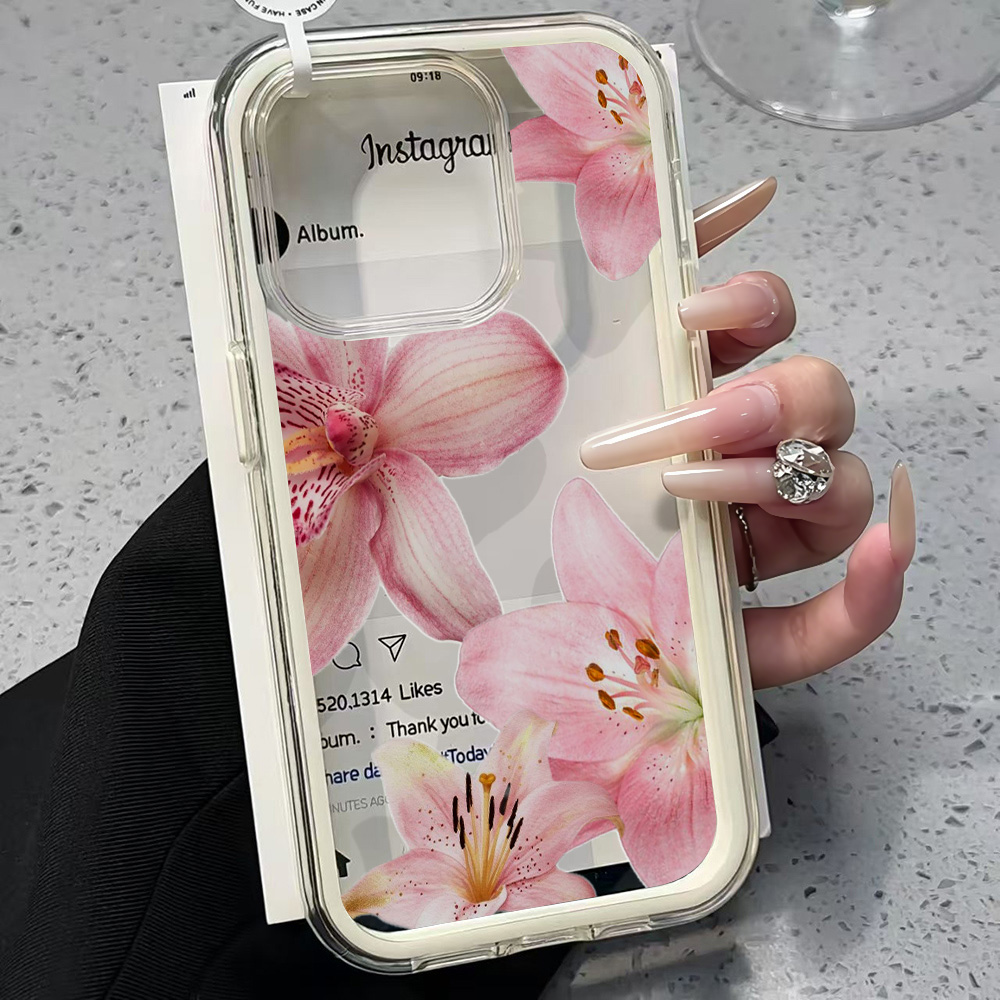 Phone Cases Xr - Pink Lily Flower Clear Phone Case
