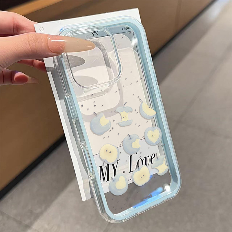 Cute Blue apple 2in1 Clear Pho - Phone Cases Blue recension och pris