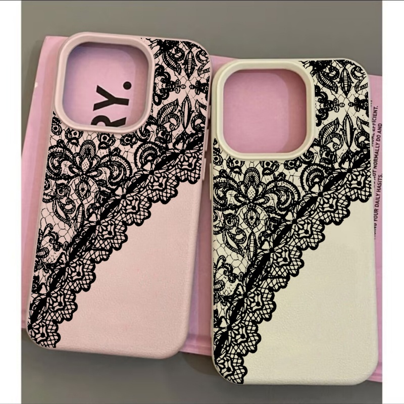 Black Lace Lichee Pattern Phon - Phone Cases Motorola Edge 2025 recension och pris