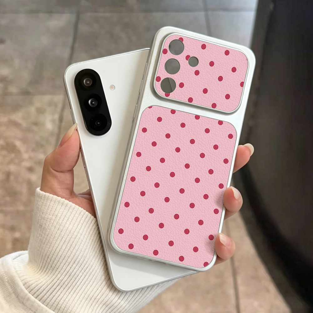 Candy Color Dots Lychee Phone  - Phone Cases Leather recension och pris
