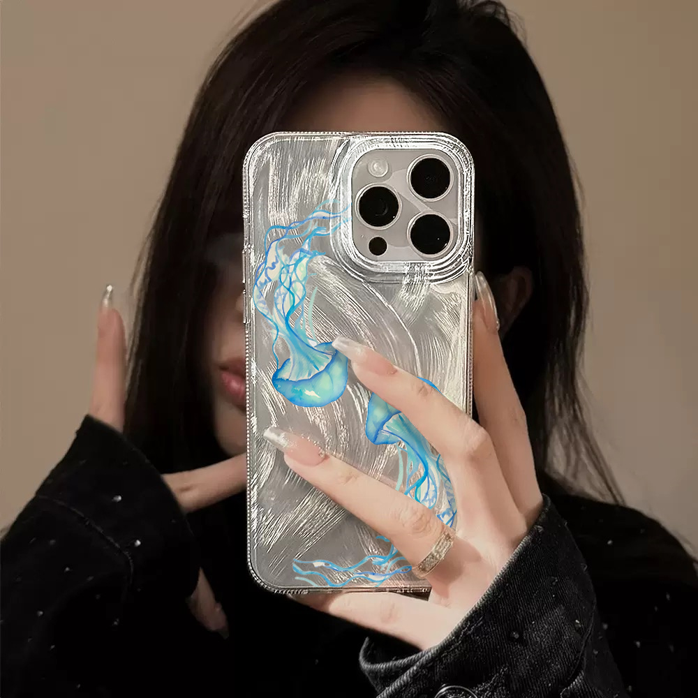 Blue Jellyfish Summer Ocean Ha - Phone Cases Blue recension och pris