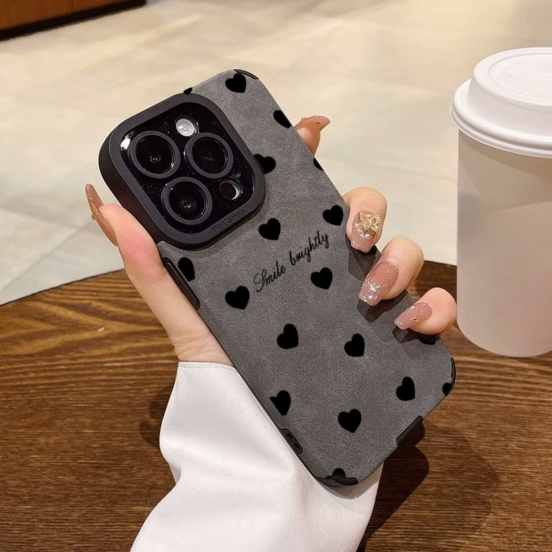 New Luxury Black Love Heart So - Phone Cases Leather recension och pris