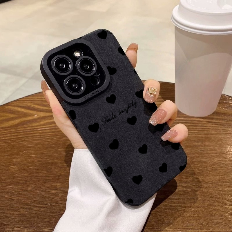 New Luxury Black Love Heart So - Phone Cases Leather recension och pris