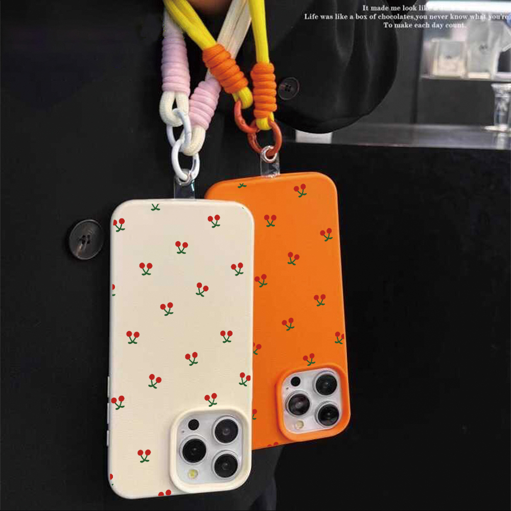 Little Cherry Strap Rope Phone - Phone Cases Leather recension och pris