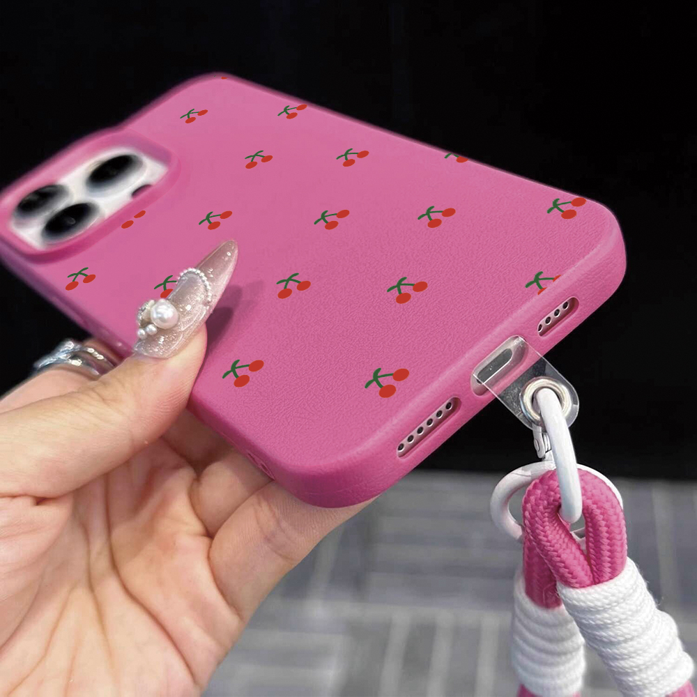 Little Cherry Strap Rope Phone - Phone Cases Leather recension och pris