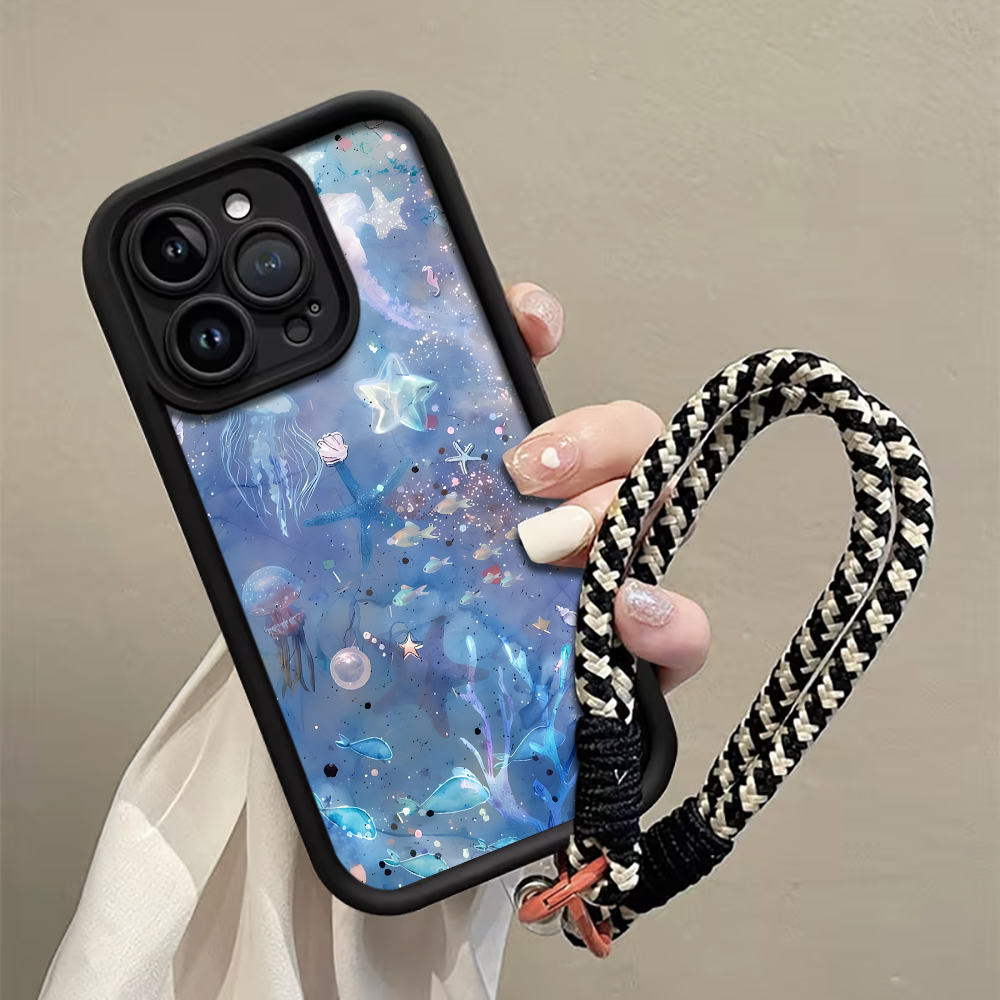 Blue Purple Jellyfish Strap Ro - Phone Cases Blue recension och pris