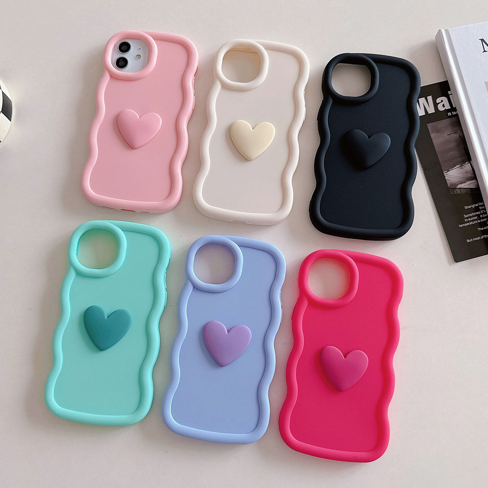 Cute 3D Love Heart Candy Wavy  - Phone Cases Motorola Edge 2025 recension och pris