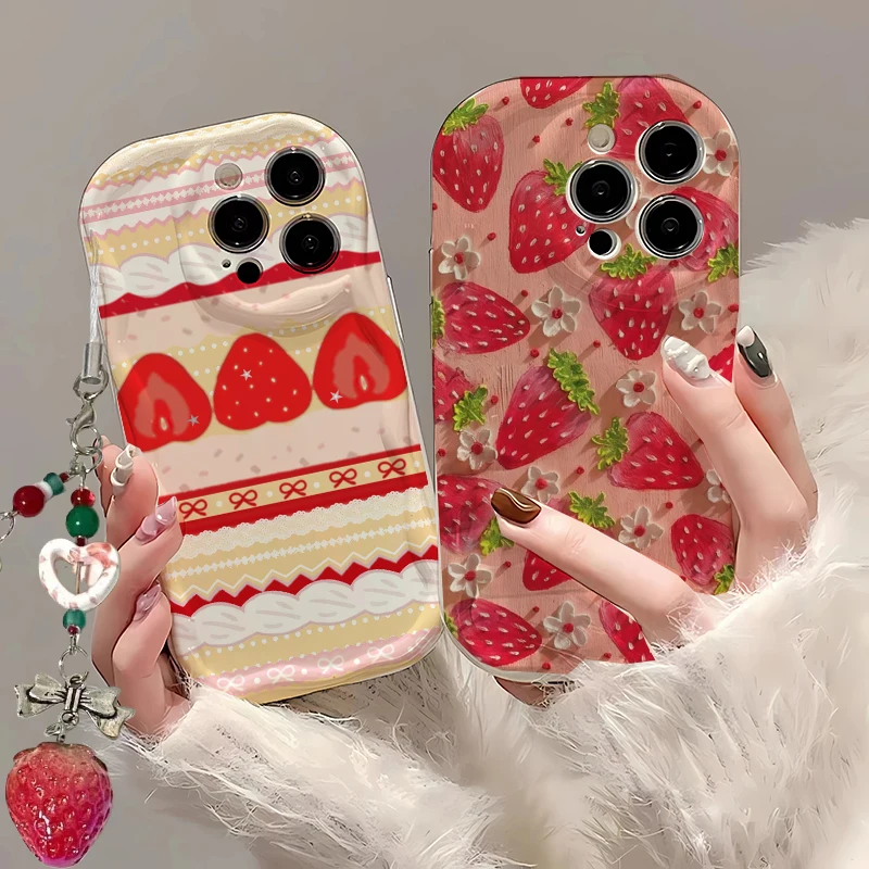 Cute Cake Lace Strawberry Frui - Phone Cases Motorola Edge 2025 recension och pris