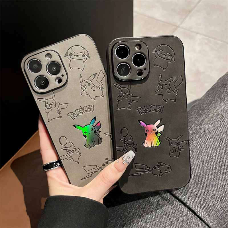 Cartoon Pikachu Faux Leather L - Phone Cases Leather recension och pris