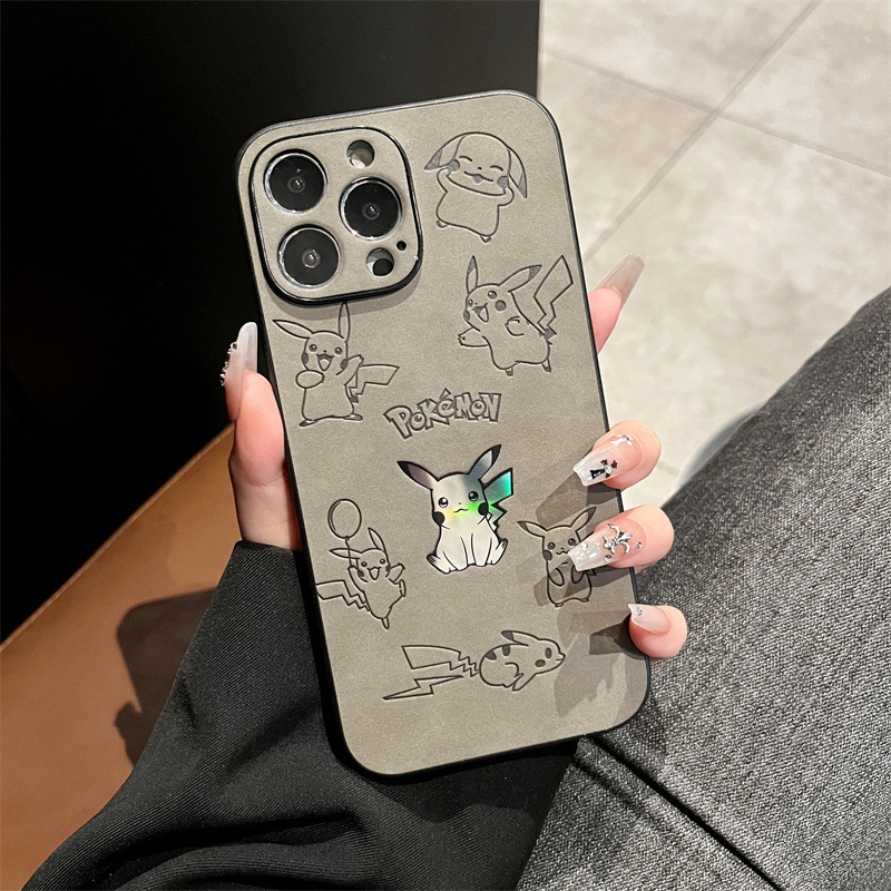 Cartoon Pikachu Faux Leather L - Phone Cases Leather recension och pris