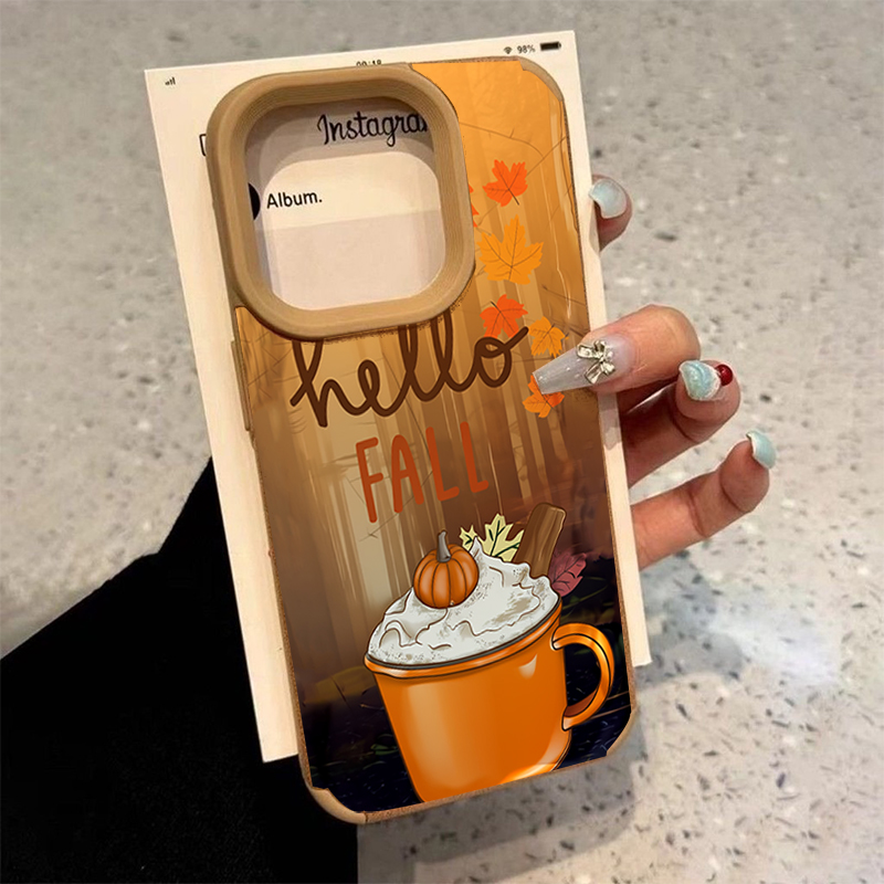 Retro Maple Leaf Fall Coffee P - Phone Cases Leather recension och pris