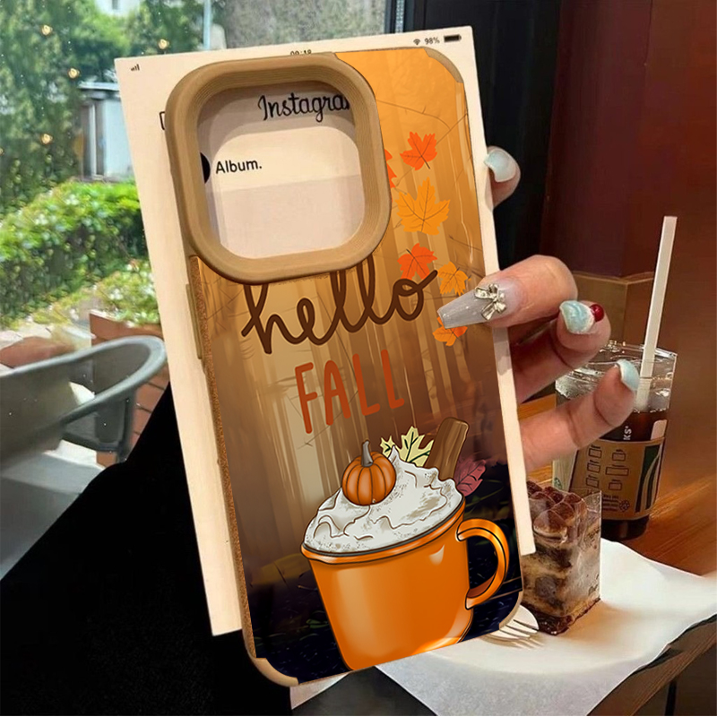 Retro Maple Leaf Fall Coffee P - Phone Cases Leather recension och pris