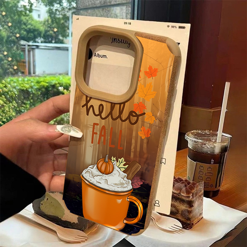 Retro Maple Leaf Fall Coffee P - Phone Cases Leather recension och pris