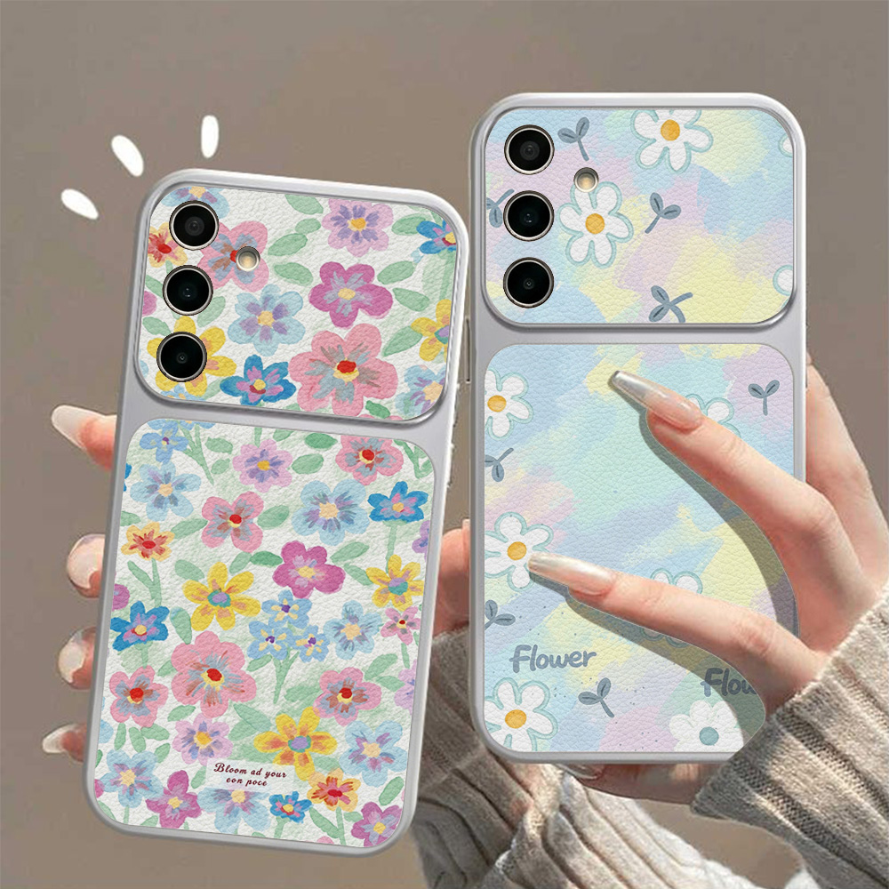Colorful Floral Leather Phone  - Phone Cases Leather recension och pris