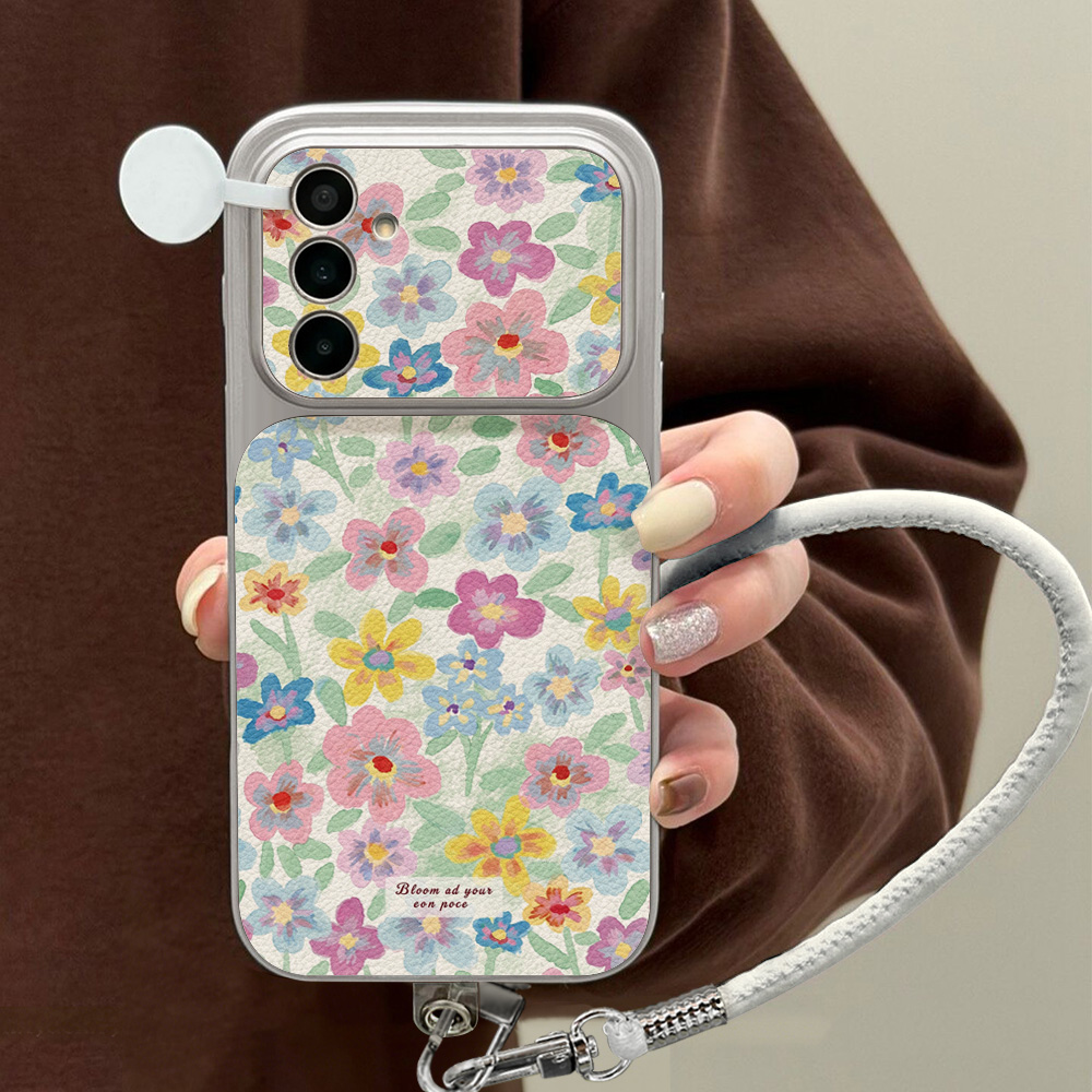 Colorful Floral Leather Phone  - Phone Cases Leather recension och pris