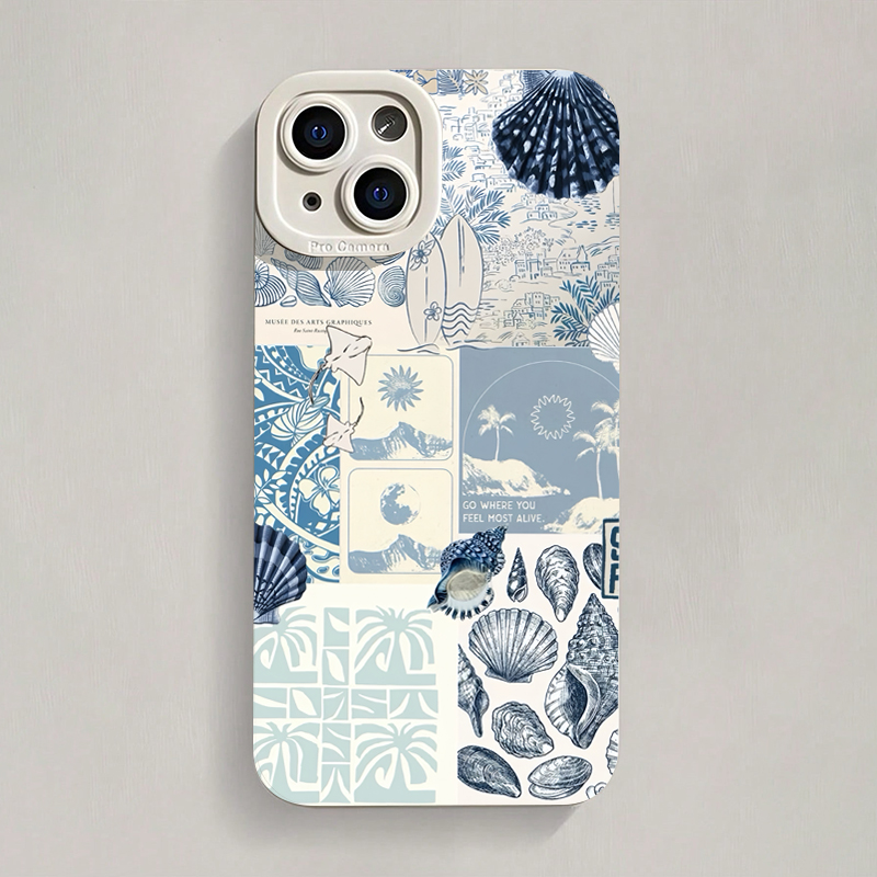 Ocean Creative Coastal Seashel - Phone Cases Blue recension och pris