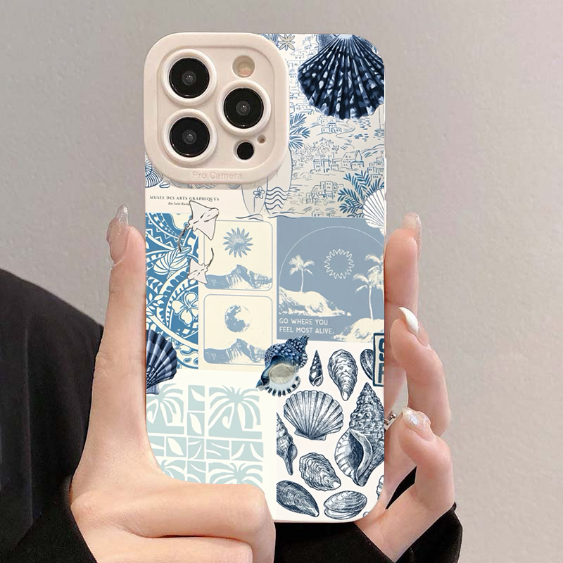 Ocean Creative Coastal Seashel - Phone Cases Blue recension och pris