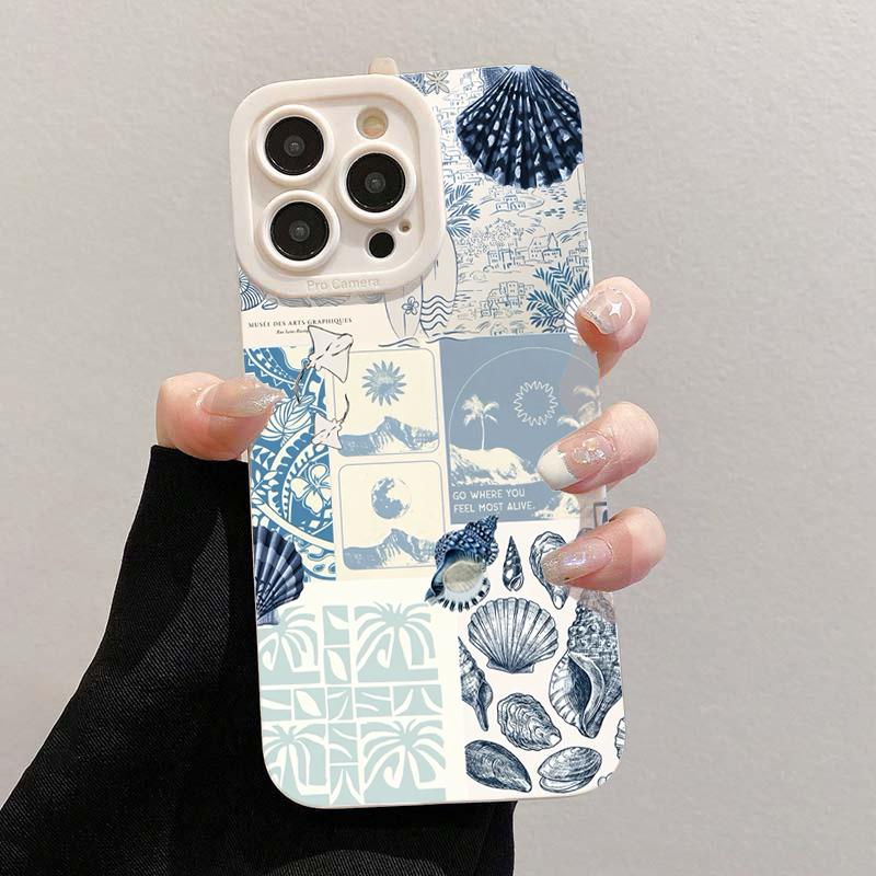 Ocean Creative Coastal Seashel - Phone Cases Blue recension och pris